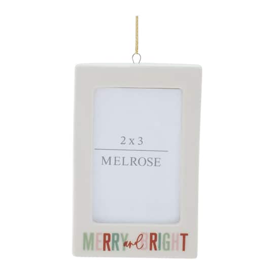 Melrose Merry & Bright 2" x 3" Photo Frame Ornaments, 6ct.